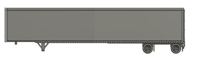 N Scale - Trailer 53ft Dry Van Smooth Side Split Axle (Qty 2)