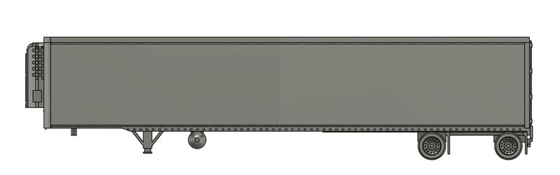 N Scale - Trailer 53ft Dry Van Smooth Side Split Axle Reefer (Qty 2)