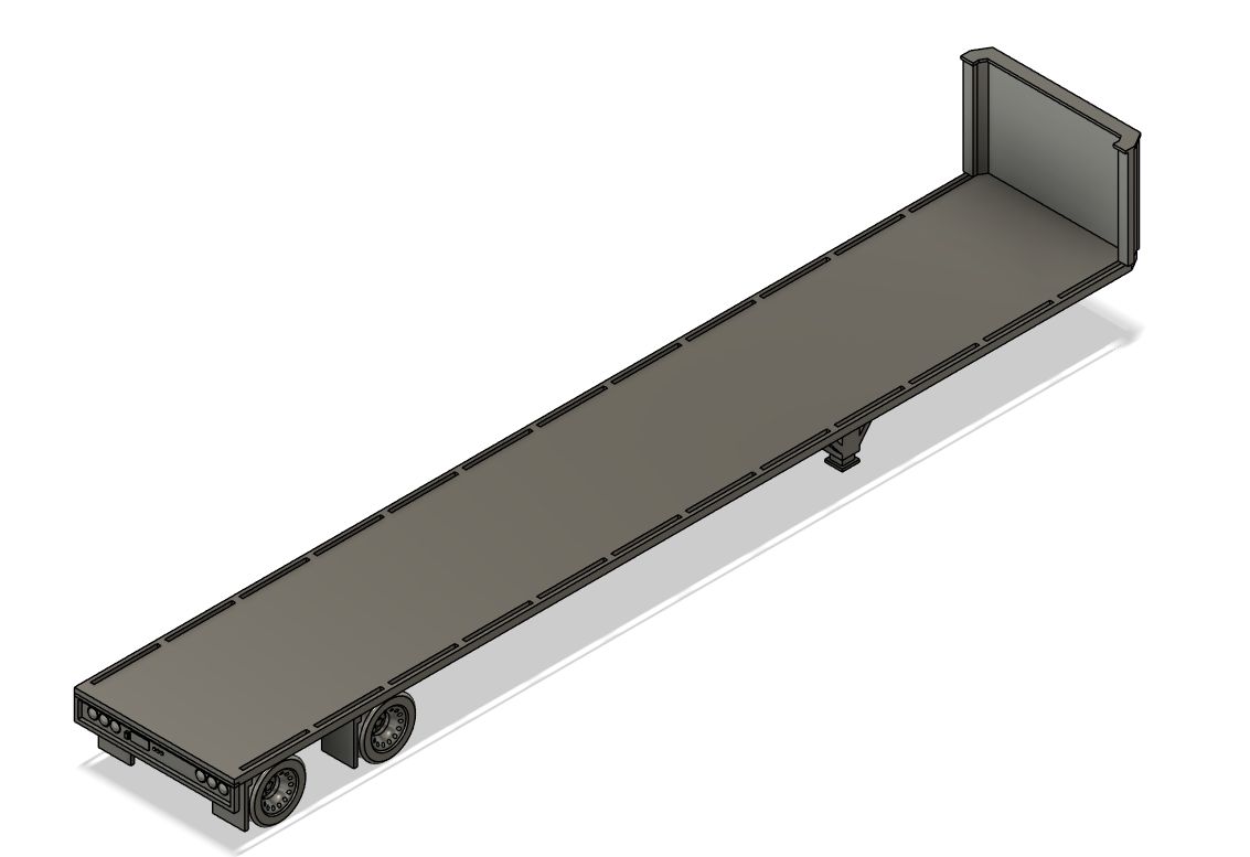 N Scale - Flat Deck Trailer (Qty 2)
