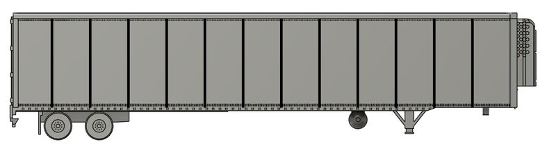 N Scale - Trailer 53ft Dry Van Rib Side Reefer (Qty 2)
