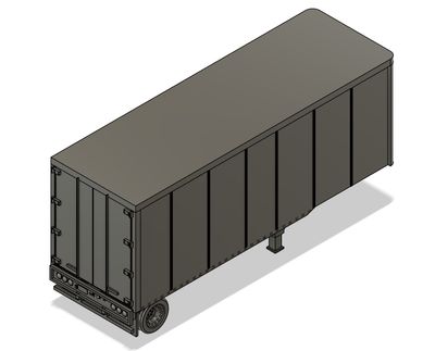 N Scale -  28ft Pup Trailer Ribbed (Qty 2)