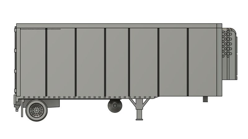 N Scale -  28ft Pup Trailer Ribbed Reefer (Qty 2)
