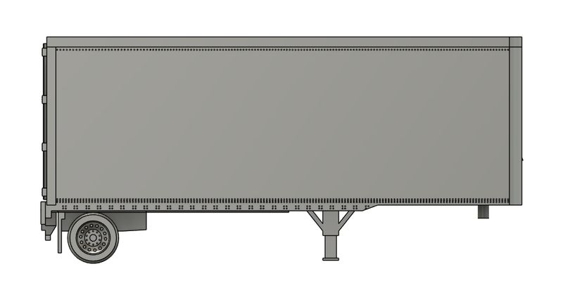 N Scale -  28ft Pup Trailer Smooth Side (Qty 2)