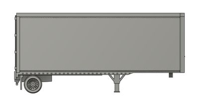 N Scale -  28ft Pup Trailer Smooth Side (Qty 2)