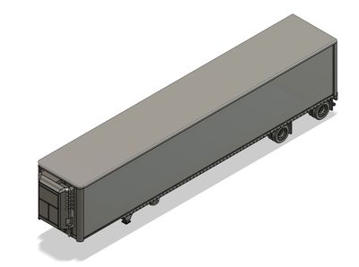 N Scale - Trailer 53ft Dry Van Smooth Side Split Axle Reefer (Qty 2)
