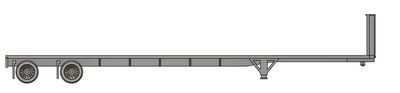 N Scale - Flat Deck Trailer (Qty 2)