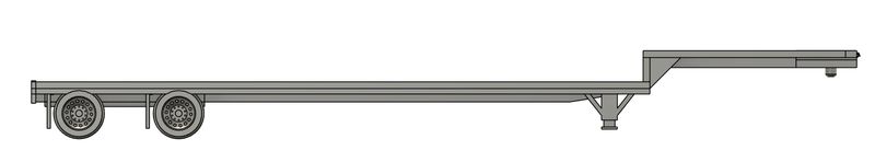 N Scale - Step Deck Trailer High (Qty 2)