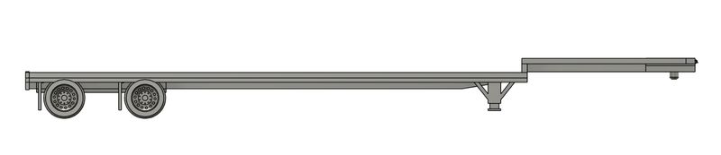 N Scale - Step Deck Trailer Low (Qty 2)