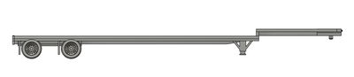 N Scale - Step Deck Trailer Low (Qty 2)