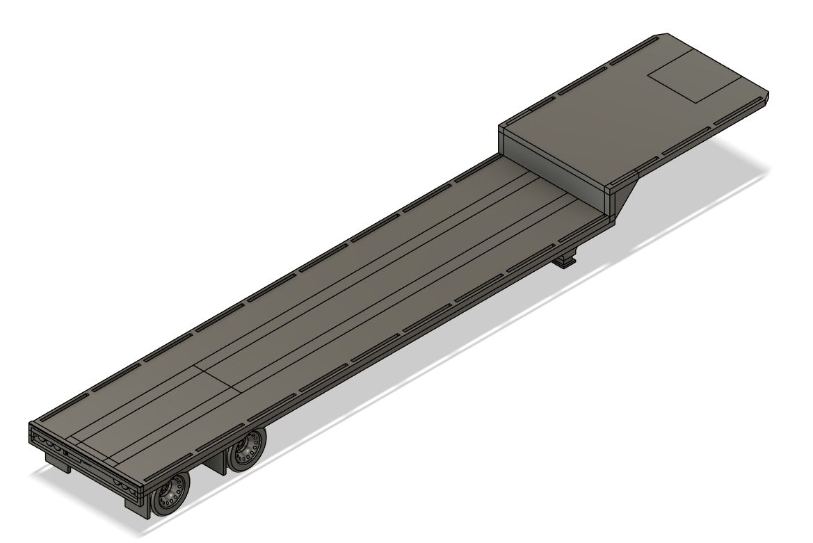 N Scale - Step Deck Trailer High (Qty 2)