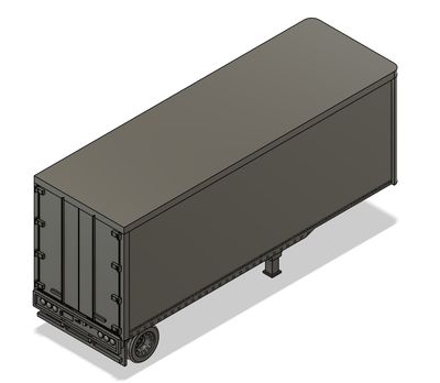 N Scale -  28ft Pup Trailer Smooth Side (Qty 2)