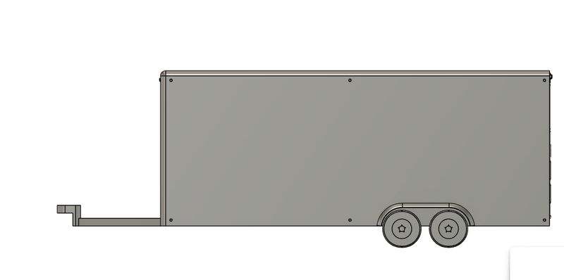 N Scale -  20ft Bumper Pull Box Trailer (Qty 2)