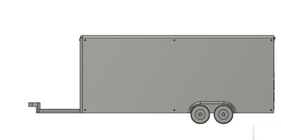 N Scale -  20ft Bumper Pull Box Trailer (Qty 2)