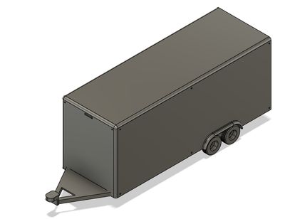 N Scale -  20ft Bumper Pull Box Trailer (Qty 2)