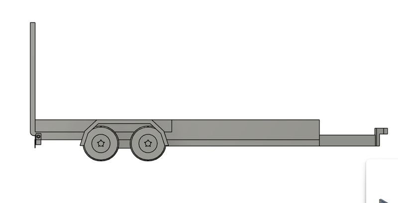 N Scale -  10ft Utility Trailer Ramp Up (Qty 2)