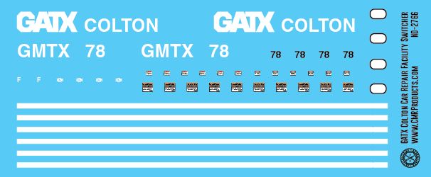 GATX Colton Switcher Locomotive Decals