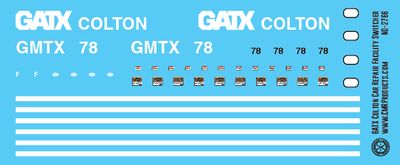 GATX Colton Switcher Locomotive Decals
