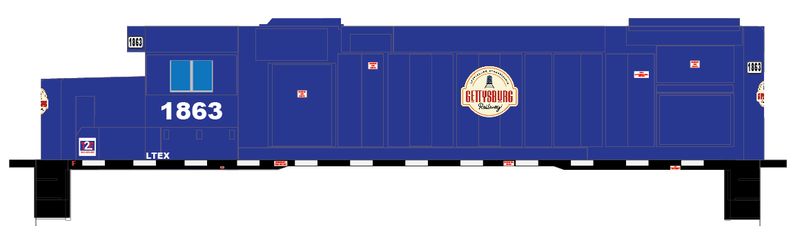 Gettysburg Railway Locomotive Decals (2025+)
