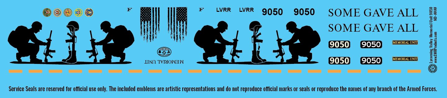 Lycoming Valley #9050 Memorial Unit Decals