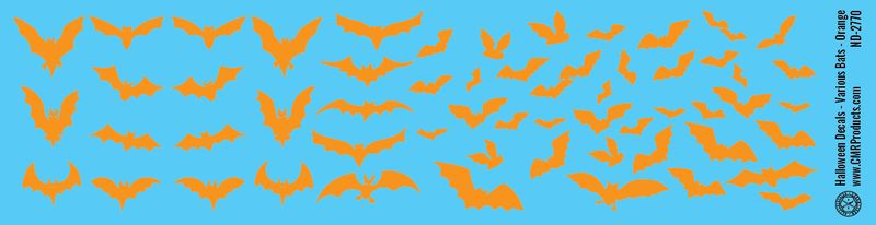 Halloween Decals - Bats - Orange