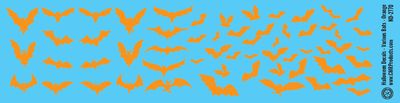 Halloween Decals - Bats - Orange