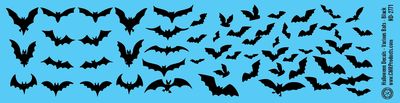 Halloween Decals - Bats - Black