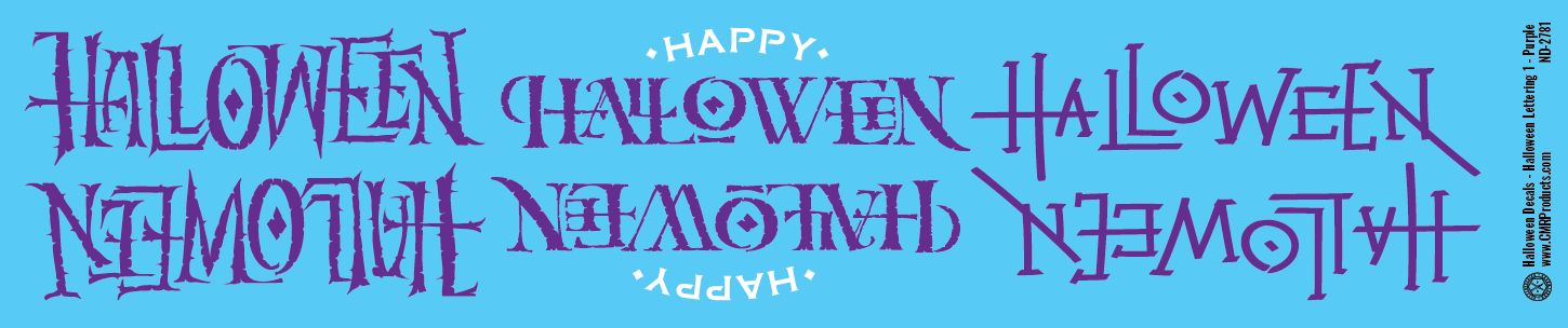 Halloween Decals - Halloween Letters 1 - Purple