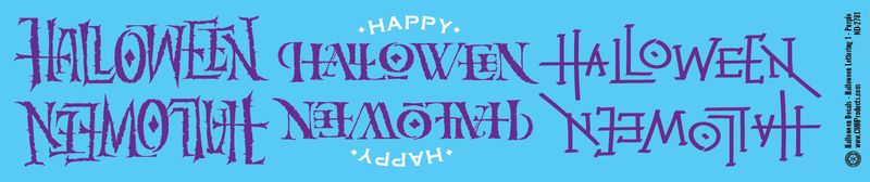 Halloween Decals - Halloween Letters 1 - Purple