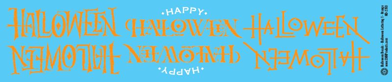 Halloween Decals - Halloween Letters 1 - Orange