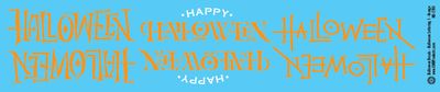 N Scale - Halloween Decals - Halloween Letters 1 - Orange