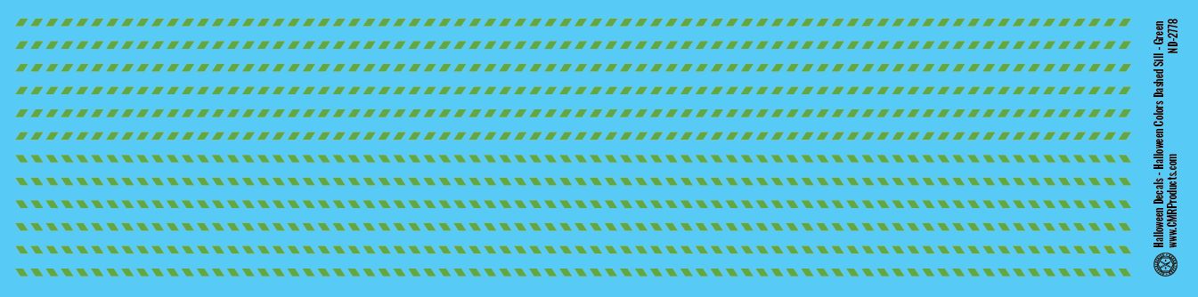 Halloween Decals - Dashed Stripes - Green