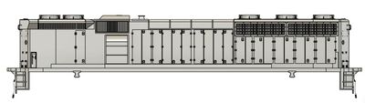 N Scale EMD SD45-2 B Unit Hammerhead Locomotive Shell