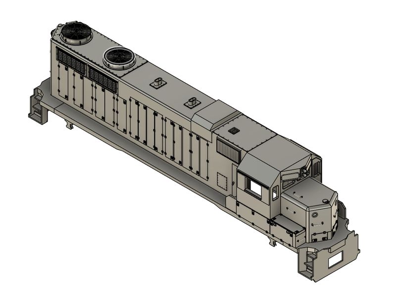 N Scale B&O EMD SD20-2 Rebuild Locomotive Shell