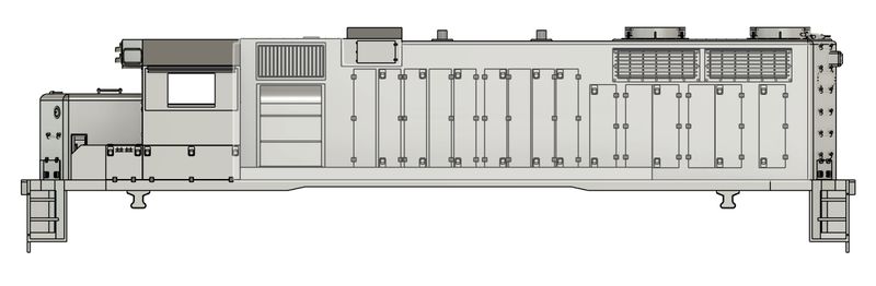 N Scale B&amp;O EMD SD20-2 Rebuild Locomotive Shell