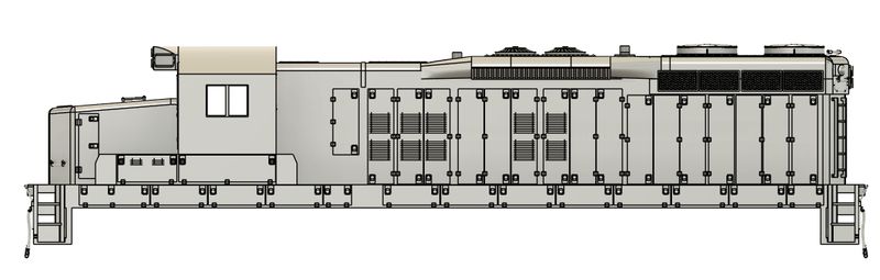 N Scale EMD SD18 Chop Nose with Dynamic Locomotive Shell