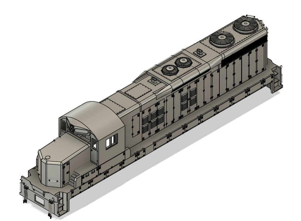 N Scale EMD SD18 Chop Nose with Dynamic Locomotive Shell