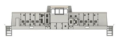 N Scale GE SL-110 Centercab Locomotive Shell