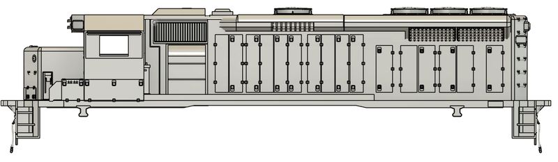 N Scale EMD GP40x Locomotive Shell