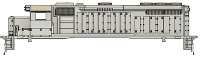 N Scale EMD GP40x Locomotive Shell