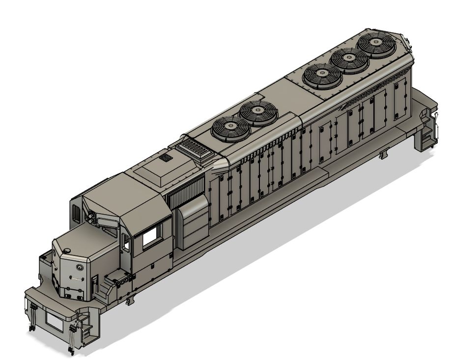 N Scale EMD SD40x UP Version Locomotive Shell