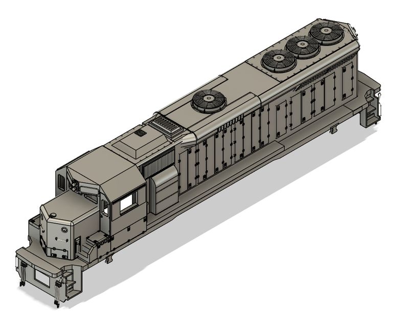 N Scale EMD GP40x Locomotive Shell