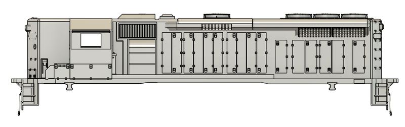 N Scale EMD GP40x High-Hood Locomotive Shell