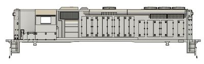 N Scale EMD GP40x High-Hood Locomotive Shell