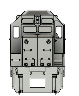 N Scale EMD SD38P Locomotive Shell