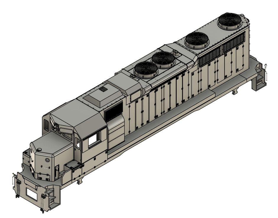 N Scale EMD SD38P Locomotive Shell