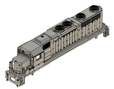 N Scale EMD SD38P Locomotive Shell