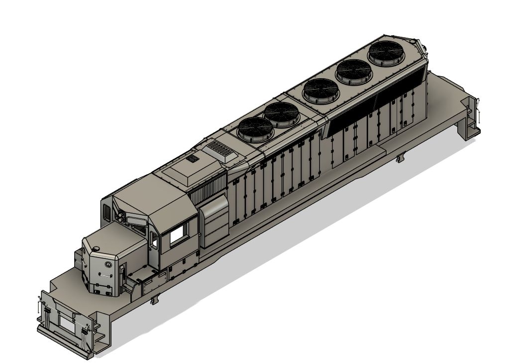 N Scale BN SD40-2 LNG Locomotive Shell