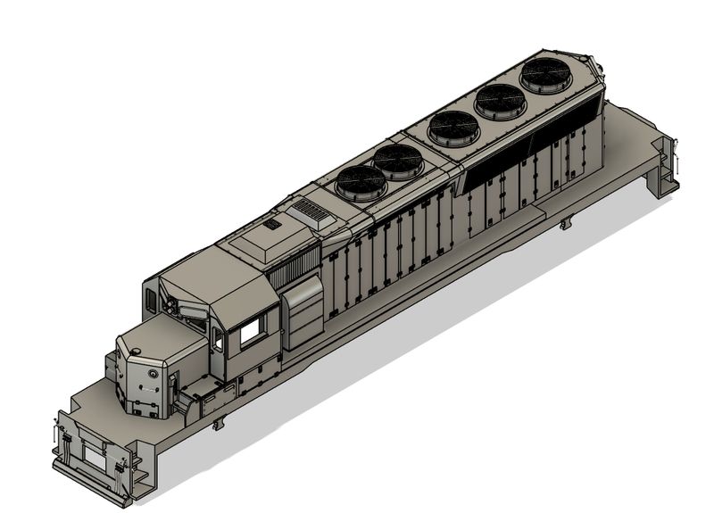N Scale BN SD40-2 LNG Locomotive Shell