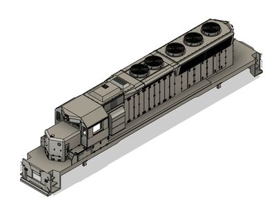 N Scale BN SD40-2 LNG Locomotive Shell