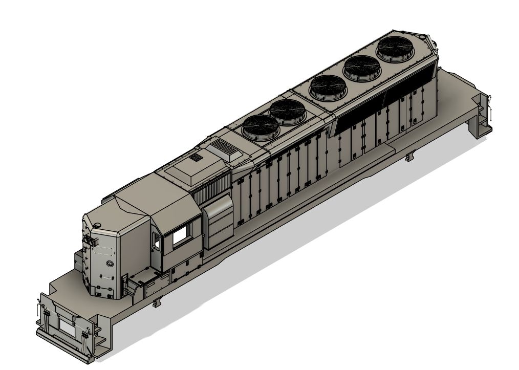N Scale SD40-2 LNG High-Hood Locomotive Shell